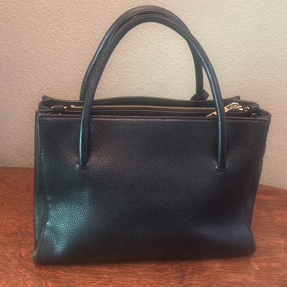 Marc Jacobs 2 Way Cadena Charm Black Pebbled Leather Satchel - Picture 4 of 15